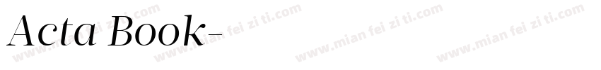 Acta Book字体转换